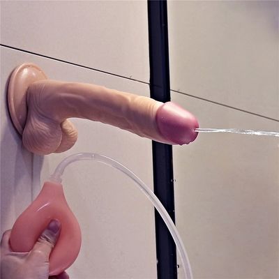 卵が付いている射精の張形を吹き出す吸引のコップ9inの張形の性のおもちゃ