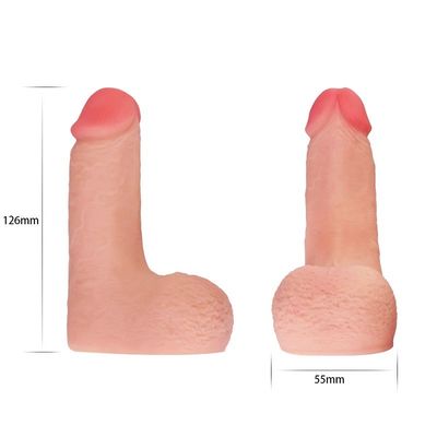 5inch 126mm Limpyの雄ん鶏のレズビアンのための柔らかい張形の性のおもちゃの現実的な膨らみ